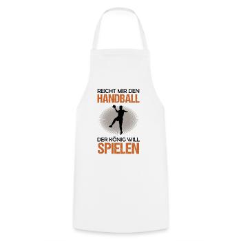 Handball Handballer Cooler Spruch Geschenk Herren - Kochschürze - Weiß - Vorne - AI Model Male 185 dark (185cm)