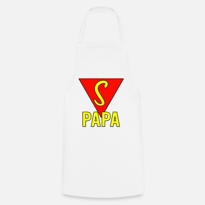 super papa - Tablier de cuisine - blanc