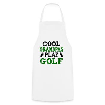 Cool grandpas play golf - Cooking Apron - white - Front - AI Model Male 185 dark (185cm)