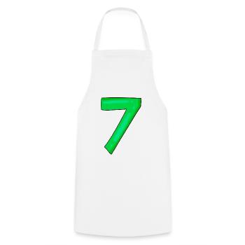 7 - Kochschürze - Weiß - Vorne - AI Model Male 185 dark (185cm)