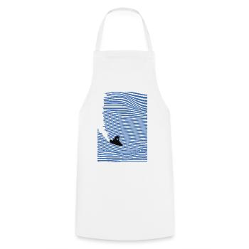 Vague jet-ski - Tablier de cuisine - blanc - Devant - AI Model Male 185 dark (185cm)