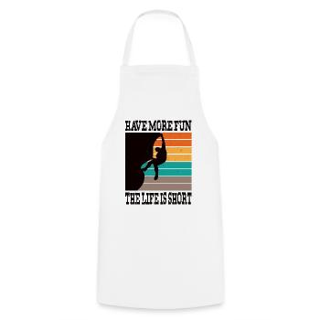 Climbing Climbing Sayings Climbers Climbing - Cooking Apron - white - Front - AI Model Male 185 dark (185cm)