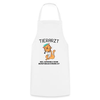 Tier Tierarzt Tiermedizin Geschenk - Kochschürze - Weiß - Vorne - AI Model Male 185 dark (185cm)