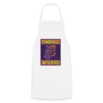 Pinball Wizard Pinball Machine Arcade-Spiel - Kochschürze - Weiß - Vorne - AI Model Male 185 dark (185cm)