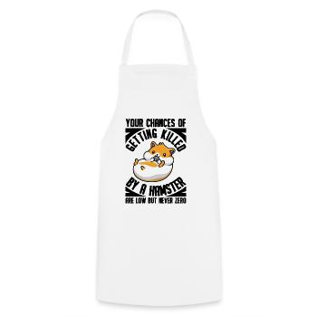 Tués par un hamster Sont faibles, Mais Jamais - Tablier de cuisine - blanc - Devant - AI Model Male 185 dark (185cm)