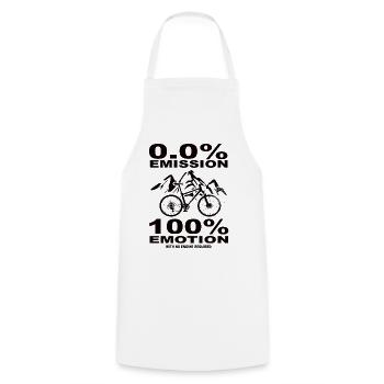 Bicycle Cyclists Mountain bike Cycling - Cooking Apron - white - Front - AI Model Male 185 dark (185cm)