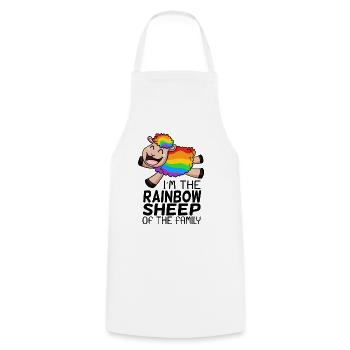Regenbogen Schaf - LGBT Schaf Familie Geschenk - Kochschürze - Weiß - Vorne - AI Model Male 185 dark (185cm)