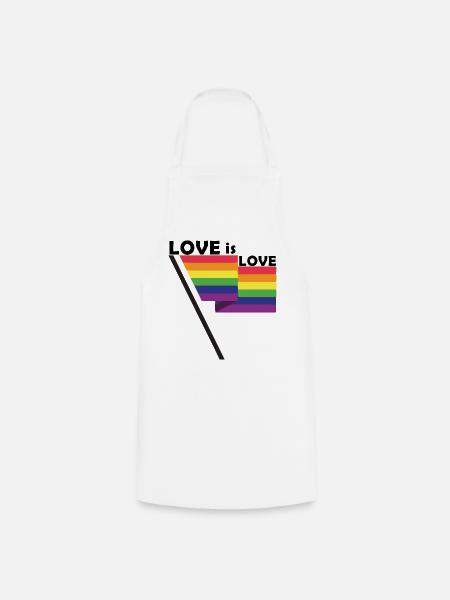 love is love flag - Kochschürze - Weiß