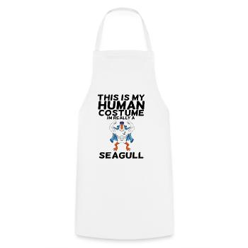 La mouette - Tablier de cuisine - blanc - Devant - AI Model Male 185 dark (185cm)