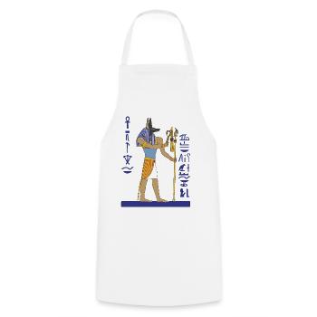 Anubis - Kochschürze - Weiß - Vorne - AI Model Male 185 dark (185cm)