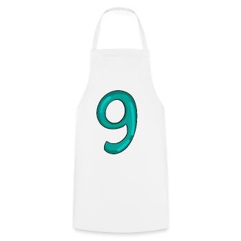 9 - Tablier de cuisine - blanc - Devant - AI Model Male 185 dark (185cm)