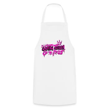 Gaming Queen Graffiti Design - Cooking Apron - white - Front - AI Model Male 185 dark (185cm)