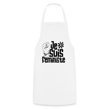 Je suis Feminist Feminism Feminist Feminist - Cooking Apron - white - Front - AI Model Male 185 dark (185cm)