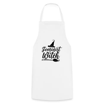 Féministe sorcière féministe féministe féministe féministe - Tablier de cuisine - blanc - Devant - AI Model Male 185 dark (185cm)