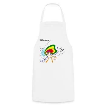 Supercellule Stormchasing Tornade tempêtes orages - Tablier de cuisine - blanc - Devant - AI Model Male 185 dark (185cm)