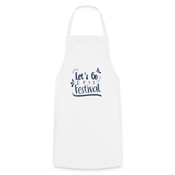 Let's go to a festival Festivals Fest - Cooking Apron - white - Front - AI Model Male 185 dark (185cm)