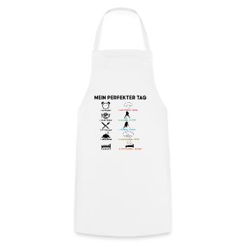 Floorball Floor Hockey Unihockey. - Kochschürze - Weiß - Vorne - AI Model Male 185 dark (185cm)