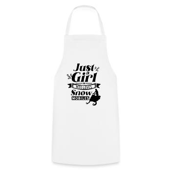 Une seule fille La motoneige Aime conduire - Tablier de cuisine - blanc - Devant - AI Model Male 185 dark (185cm)