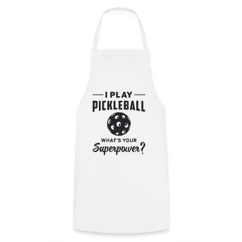 Pickleball Sport Ball Joueur Dink Cadeau idée - Tablier de cuisine - blanc - Devant - AI Model Male 185 dark (185cm)
