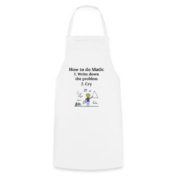 Drôle d’algèbre professeur de mathématiques Comment maths - Tablier de cuisine - blanc - Devant - AI Model Male 185 dark (185cm)