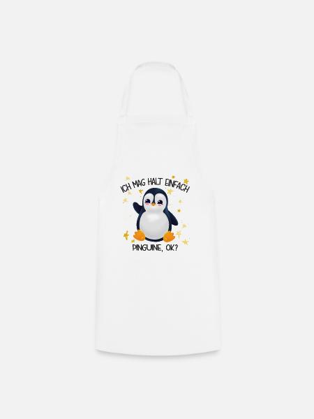 Ich mag halt einfach Pinguine ok - Kochschürze - Weiß