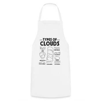Météorologue Prévisions météorologiques nuages nuages - Tablier de cuisine - blanc - Devant - AI Model Male 185 dark (185cm)
