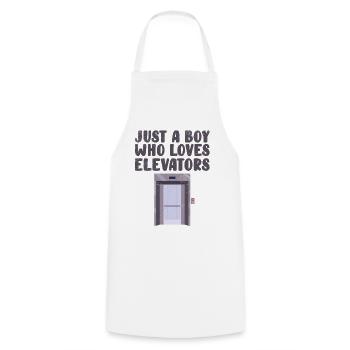 Elevator Technician Elevator Mechanic Elevator - Cooking Apron - white - Front - AI Model Male 185 dark (185cm)