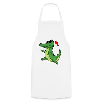 Crocodile - Tablier de cuisine - blanc - Devant - AI Model Male 185 dark (185cm)