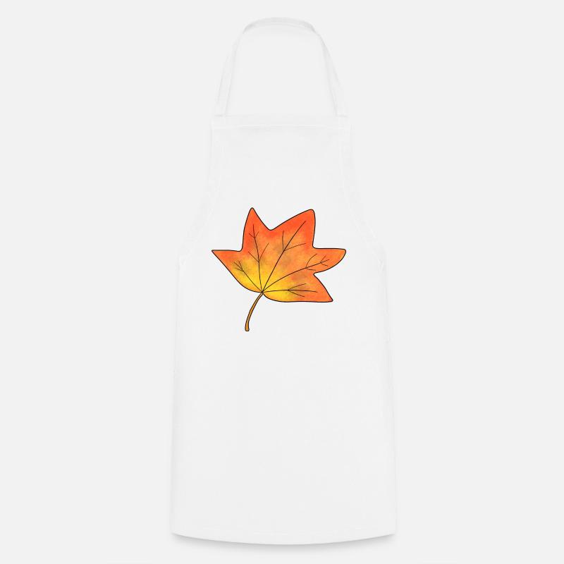 Feuille d’automne feuille d’érable - Tablier de cuisine - blanc