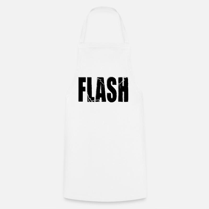 FLASH CLAIM mit Blitz - Kochschürze - Weiß
