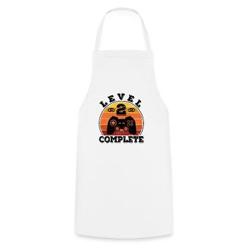 2nd wedding anniversary 2 years marriage cotton wedding - Cooking Apron - white - Front - AI Model Male 185 dark (185cm)