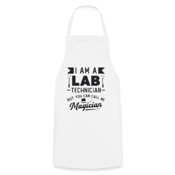 Laboratory Technician Biology Laboratory Chemistry Gift Idea - Cooking Apron - white - Front - AI Model Male 185 dark (185cm)