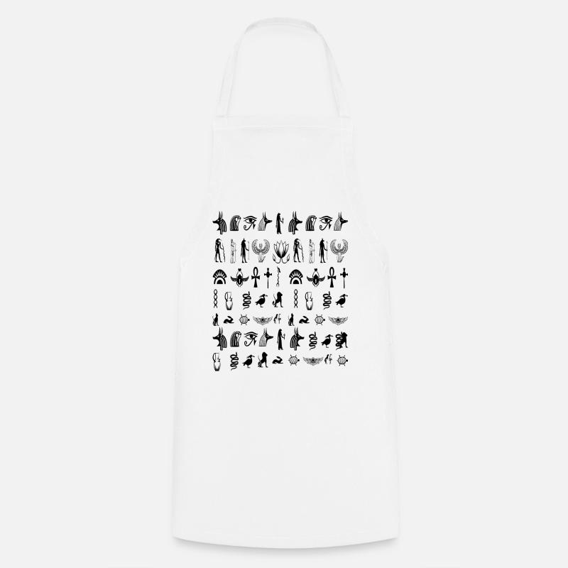 Hieroglyphen - Kochschürze - Weiß