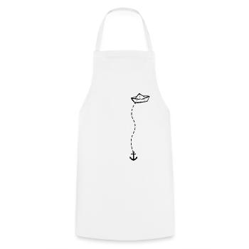 Paper Ship Sea Paper Boat Paper Boat - Cooking Apron - white - Front - AI Model Male 185 dark (185cm)