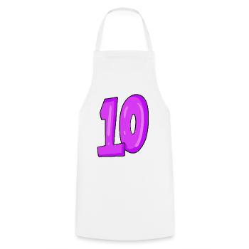 10 - Tablier de cuisine - blanc - Devant - AI Model Male 185 dark (185cm)