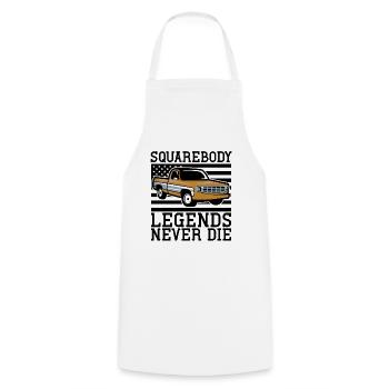 Pick Up Squarebody Truck Pickup Truck 4x4 - Cooking Apron - white - Front - AI Model Male 185 dark (185cm)