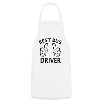 Best Bus Driver - Kids School Bus Driver Bus Driver - Cooking Apron - white - Front - AI Model Male 185 dark (185cm)