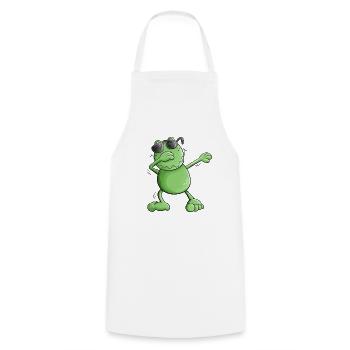 Grenouille cool avec des lunettes de soleil Make the Dab Dance - Tablier de cuisine - blanc - Devant - AI Model Male 185 dark (185cm)
