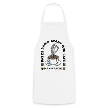 Pas de radio avant mon café Manip radio Radiologie - Tablier de cuisine - blanc - Devant - AI Model Male 185 dark (185cm)
