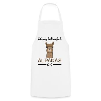 Lama Alpaka Cooler Spruch Zoo Tiere Geschenk - Kochschürze - Weiß - Vorne - AI Model Male 185 dark (185cm)