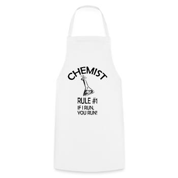Chemist funny - Cooking Apron - white - Front - AI Model Male 185 dark (185cm)