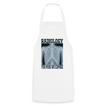 Radiologen Röntgentechniker Röntgenbild Arzt - Kochschürze - Weiß - Vorne - AI Model Male 185 dark (185cm)