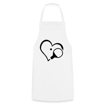 Table Tennis Heart - Cooking Apron - white - Front - AI Model Male 185 dark (185cm)