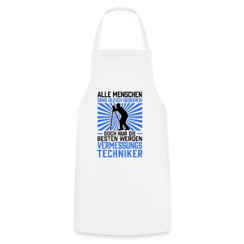 Die Besten werden Vermessungstechniker Vermesser - Kochschürze - Weiß - Vorne - AI Model Male 185 dark (185cm)