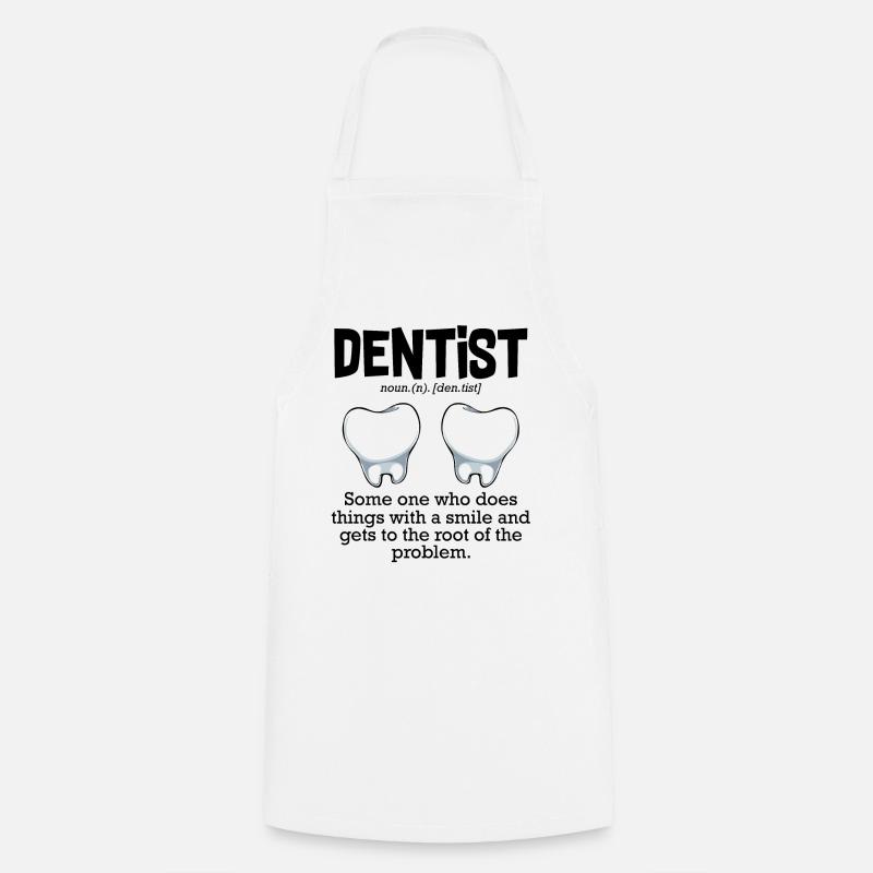 Dentiste - Tablier de cuisine - blanc
