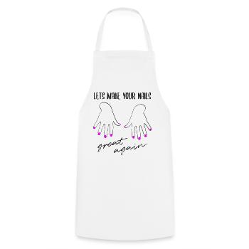Nail Design Manucure Nail Design Dicton Cadeau - Tablier de cuisine - blanc - Devant - AI Model Male 185 dark (185cm)