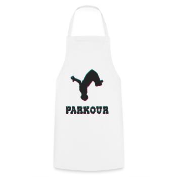 Parkour - Cooking Apron - white - Front - AI Model Male 185 dark (185cm)