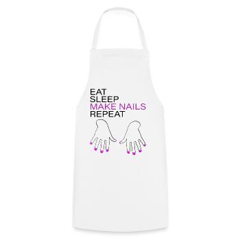 Nail Design Manucure Nail Design Dicton Cadeau - Tablier de cuisine - blanc - Devant - AI Model Male 185 dark (185cm)