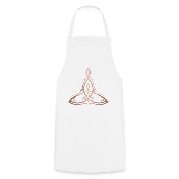 Celtic Motherhood Symbol Mutter mit zwei Kindern - Kochschürze - Weiß - Vorne - AI Model Male 185 dark (185cm)