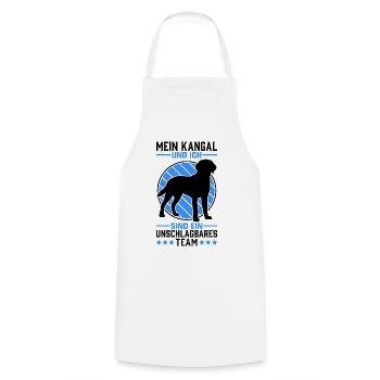 Kangal Hirtenhund unschlagbar Anatolischer Hund - Kochschürze - Weiß - Vorne - AI Model Male 185 dark (185cm)
